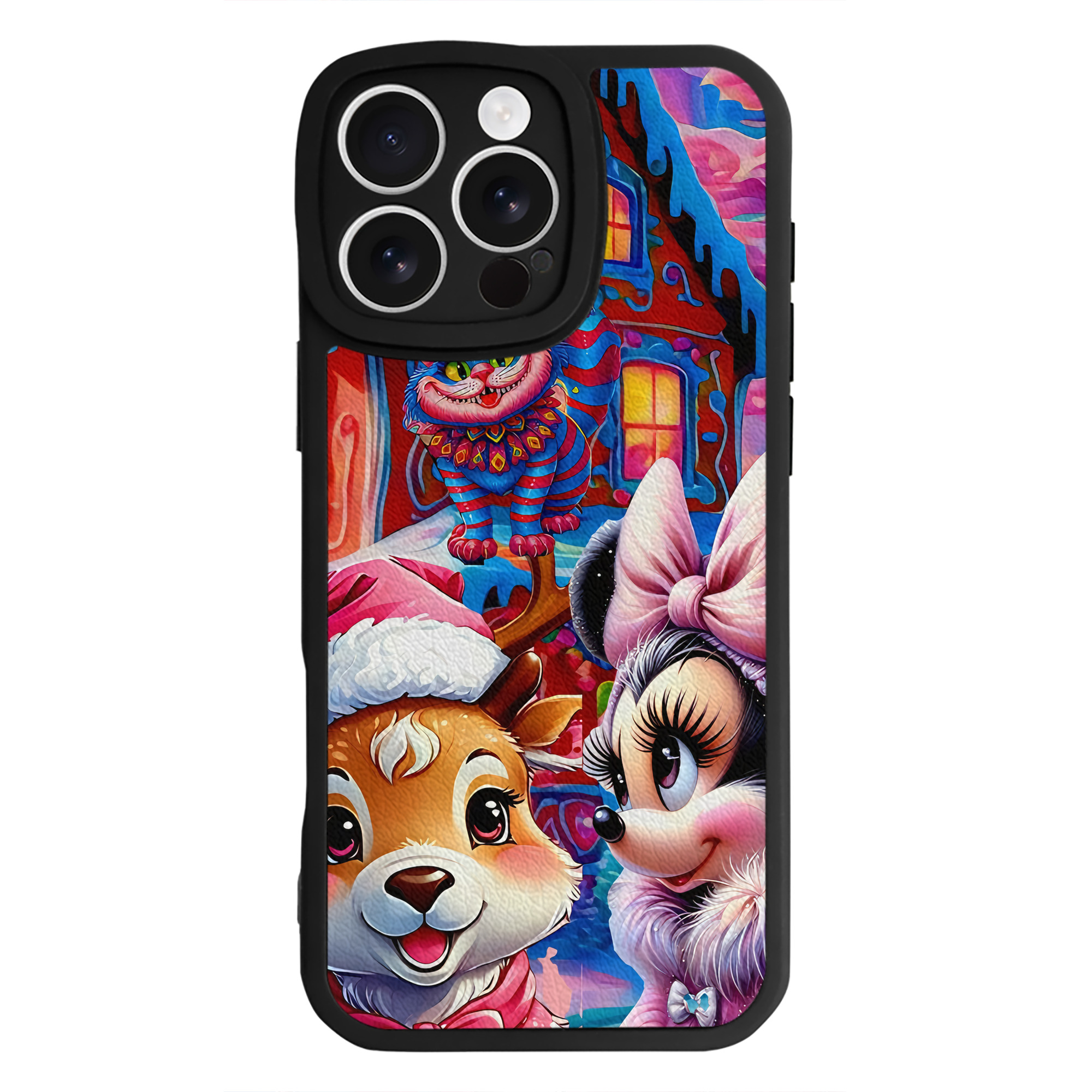 （画像用） ミッキーマウス Mickey Mouse 【iPhone 16シリーズ対応】シリコンスマホケース（レザー調） 材質：シリコン